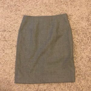 J crew double serge wool pencil skirt in grey